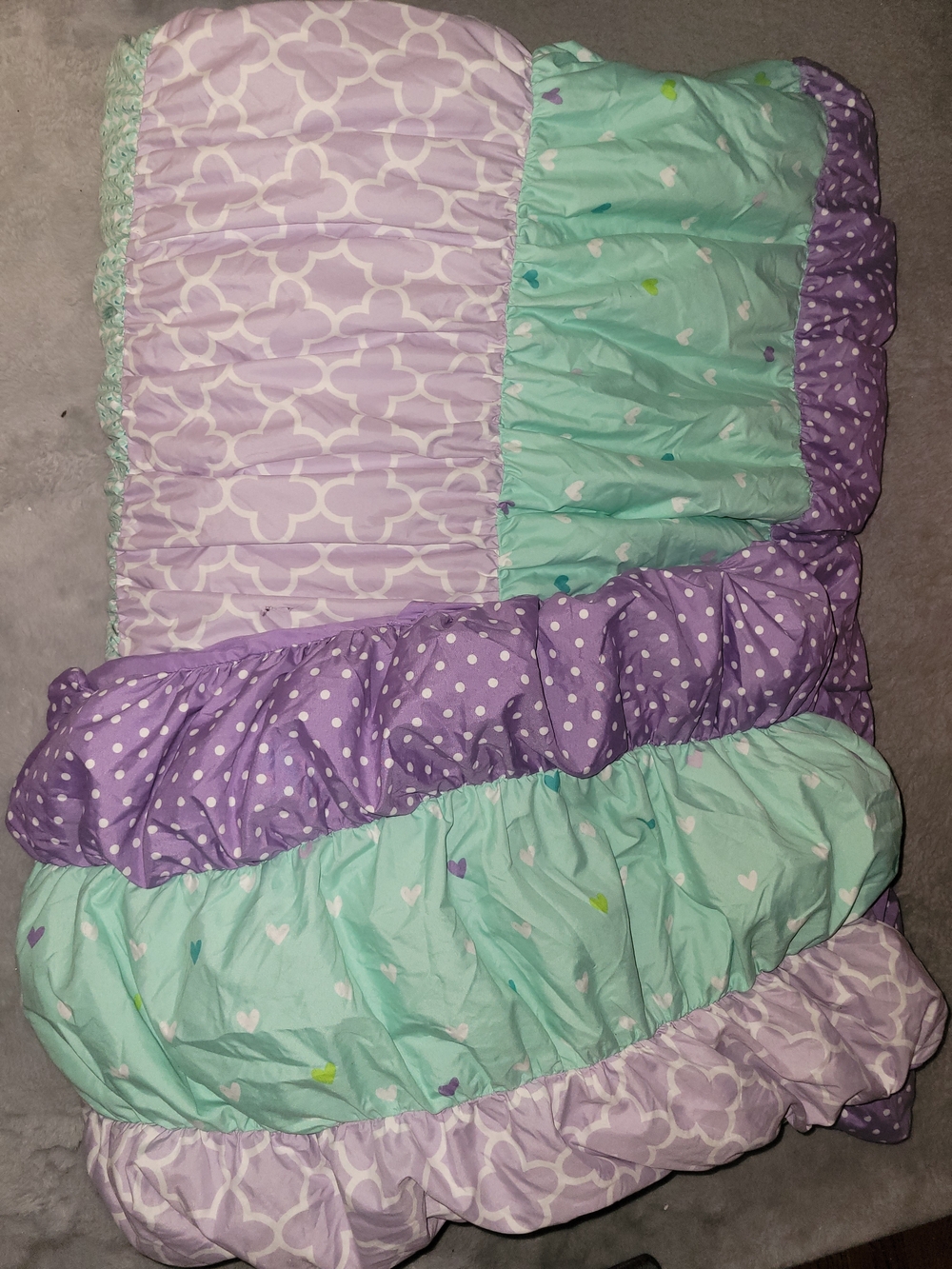 Plush Lavender & Mint Ruffled Comforter - Home Bedding